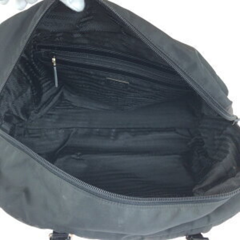 Prada nylon logo shoulder black Tessuto bag Boston - Picture 9 of 10